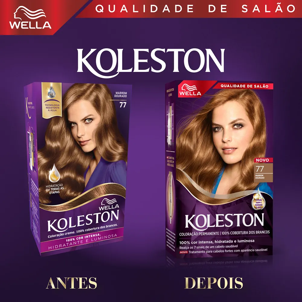 Tintura Koleston creme 77 Marrom dourado — foto 2