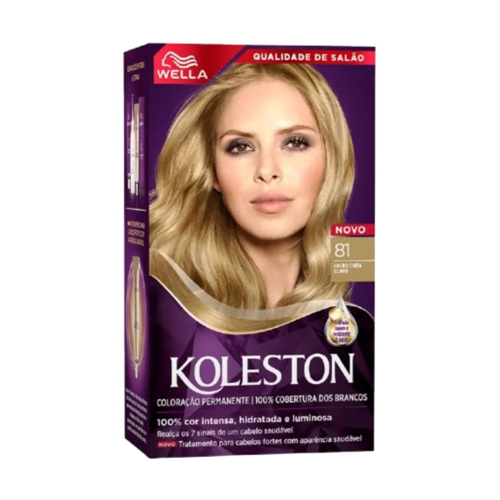 Tintura Koleston louro cinza claro 81
