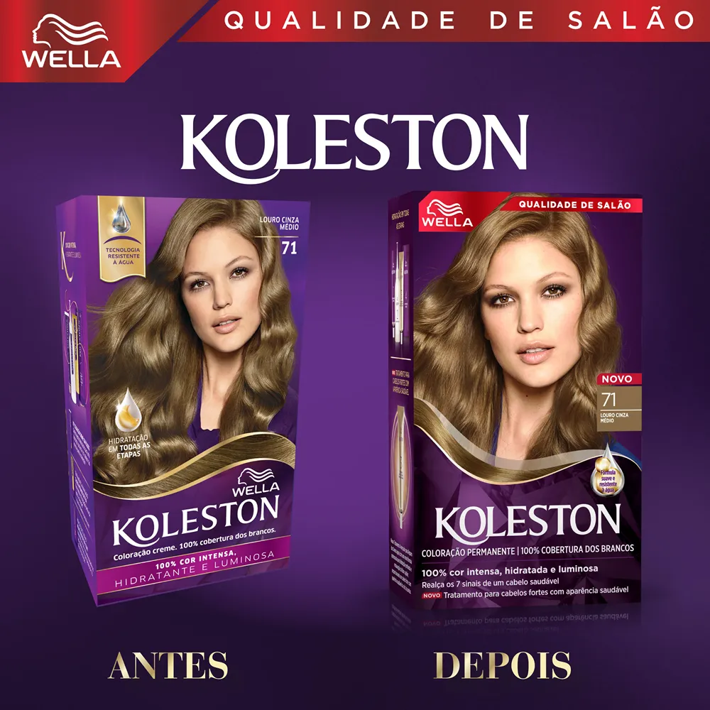 Tintura Koleston Louro Cinza Médio 71 — foto 2