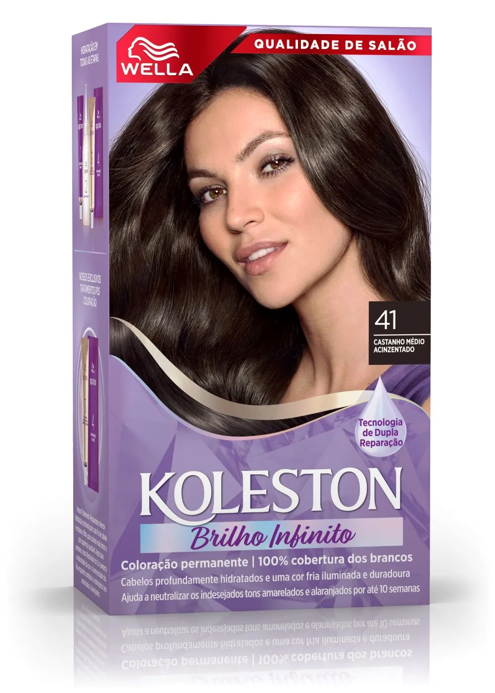 Tintura Koleston Wella 41 Castanho Médio Acinzentado