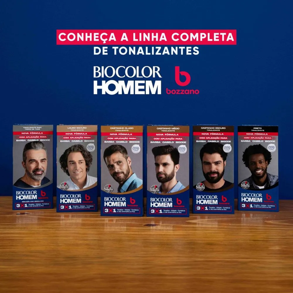 Tintura Tonalizante Biocolor Homem Bozzano Preto — foto 9