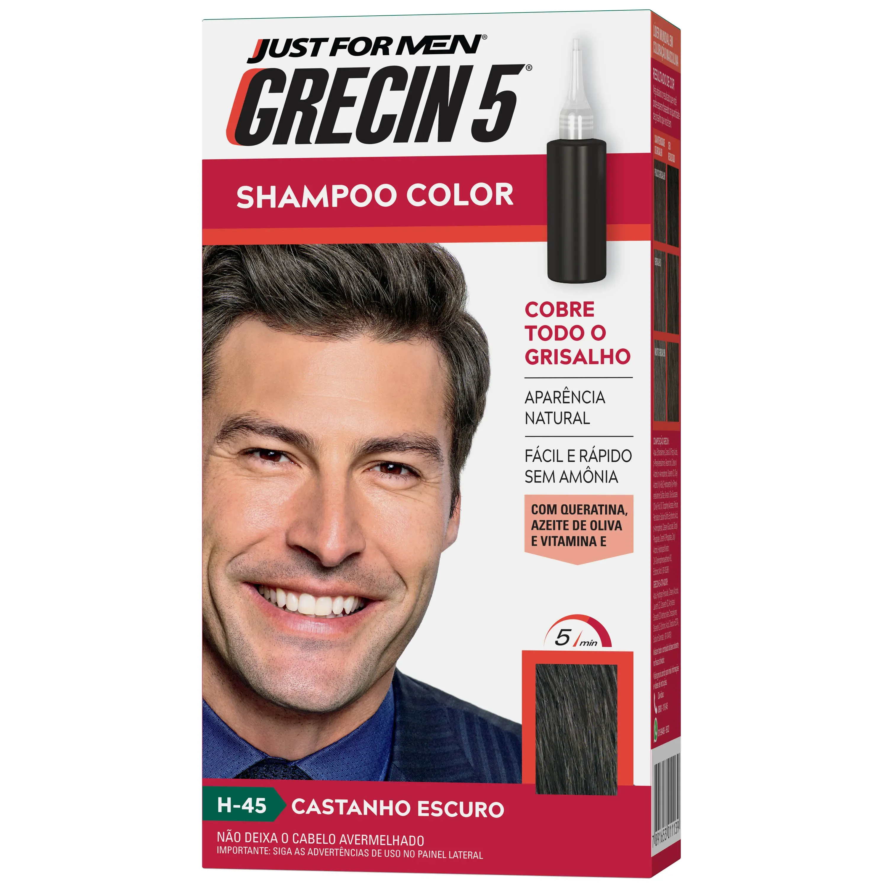 Tintura Tonalizante Grecin 5 Castanho Escuro
