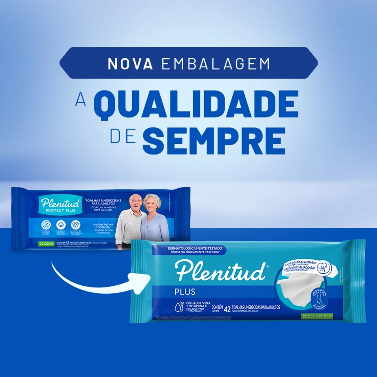 Toalha Umedecida Plenitud para Cuidado Adulto - 42 un — foto 2