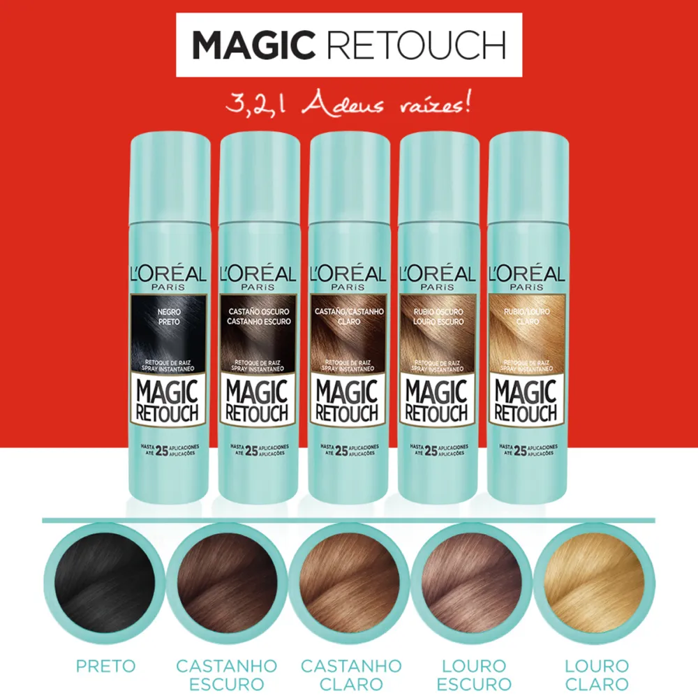 Tuntura Magic Retouch Castanho Claro Spray 75 Ml — foto 4