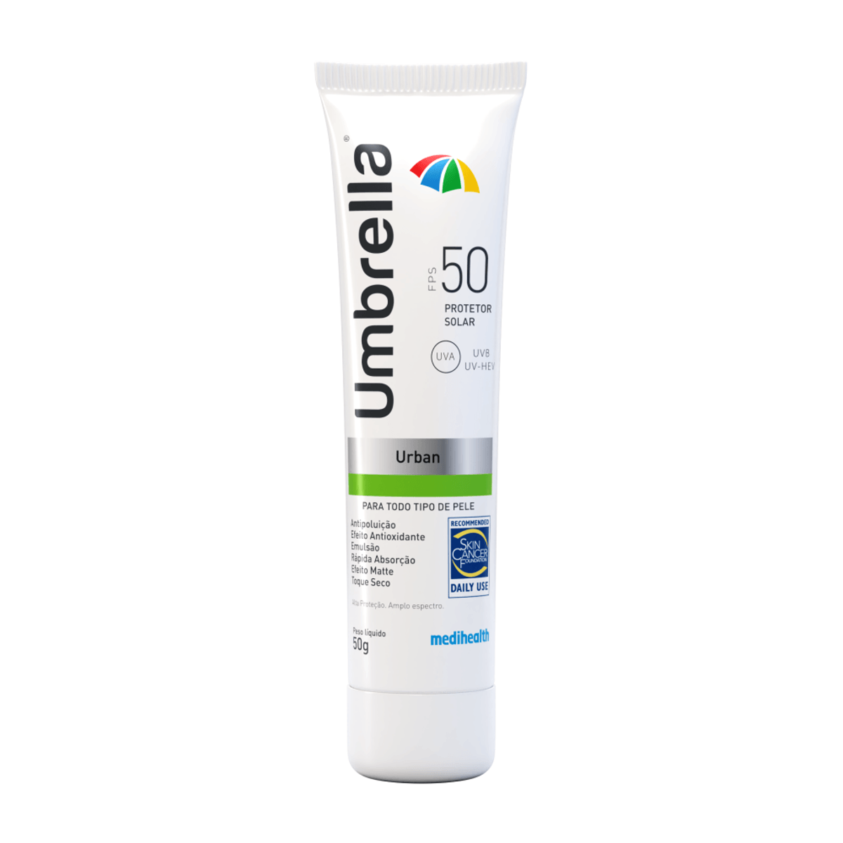 Umbrella Urban Antipoluição Para Todos Os Tipos De Pele Fps50 50g