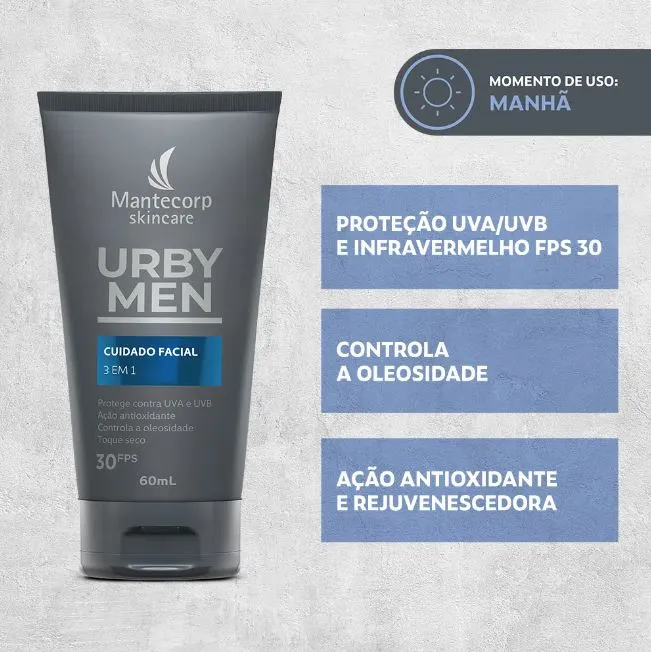 Urby men cuidado facial 3 Em 1 fps30 60ml — foto 3