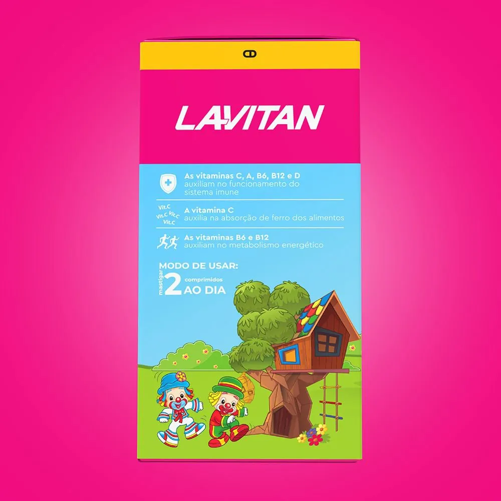 Vitamina Infantil Mastigável Tutti-Frutti Lavitan Patati Patatá 60 Comprimidos — foto 4